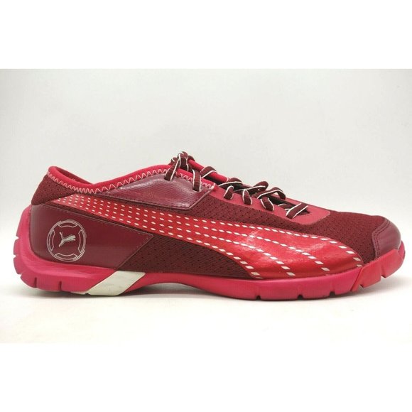Puma Maroon Leather Mesh Lace Up Driving Sneakers Shoes Women's 11 - Picture 1 of 12